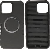 Hoesje Geschikt voor de iPhone 12 Pro Max - Schokbestendige Telefoonhoesje Geschikt voor MagSafe - Zwart