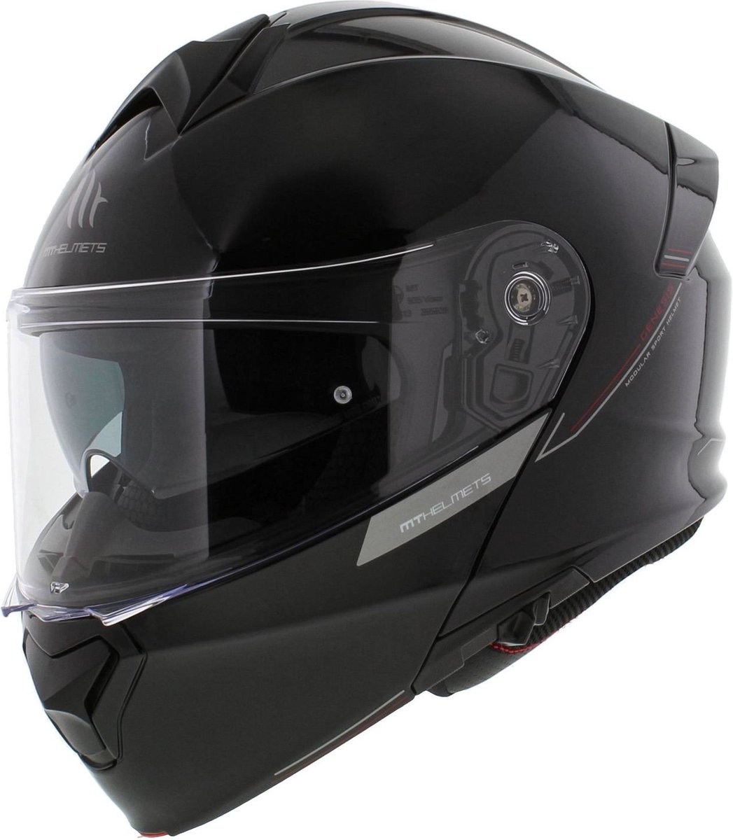 MT Genesis SV systeemhelm glans zwart XXL - Motorhelm Scooterhelm