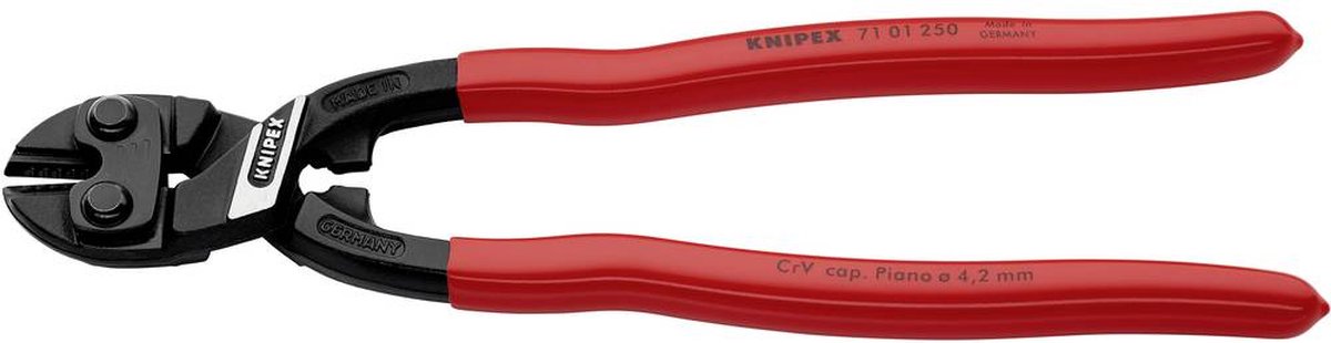 Knipex CoBolt XL Compacte boutensnijtang zwart geatramenteerd, met kunststof bekleed 250 mm 71 31 250