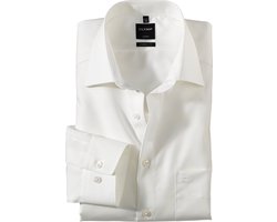 OLYMP Luxor modern fit overhemd - mouwlengte 7 - beige - Strijkvrij - Boordmaat: 41