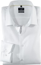 OLYMP No. Six super slim fit overhemd - wit twill - Strijkvriendelijk - Boordmaat: 43