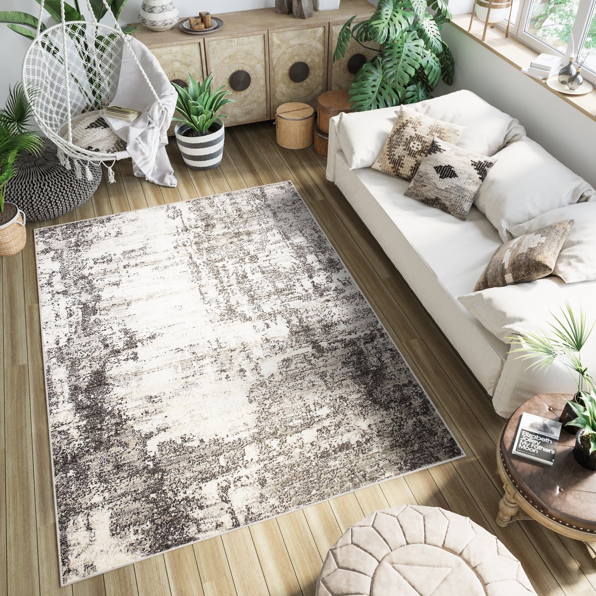 Tapiso Petra Vloerkleed Modern Laagpolig Tapijt Maat- 80x150