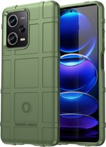 Xiaomi Redmi Note 12 Pro 5G Hoesje - Rugged Shield TPU Gelcase - Groen - GSM Hoesje - Telefoonhoesje Geschikt Voor Xiaomi Redmi Note 12 Pro 5G