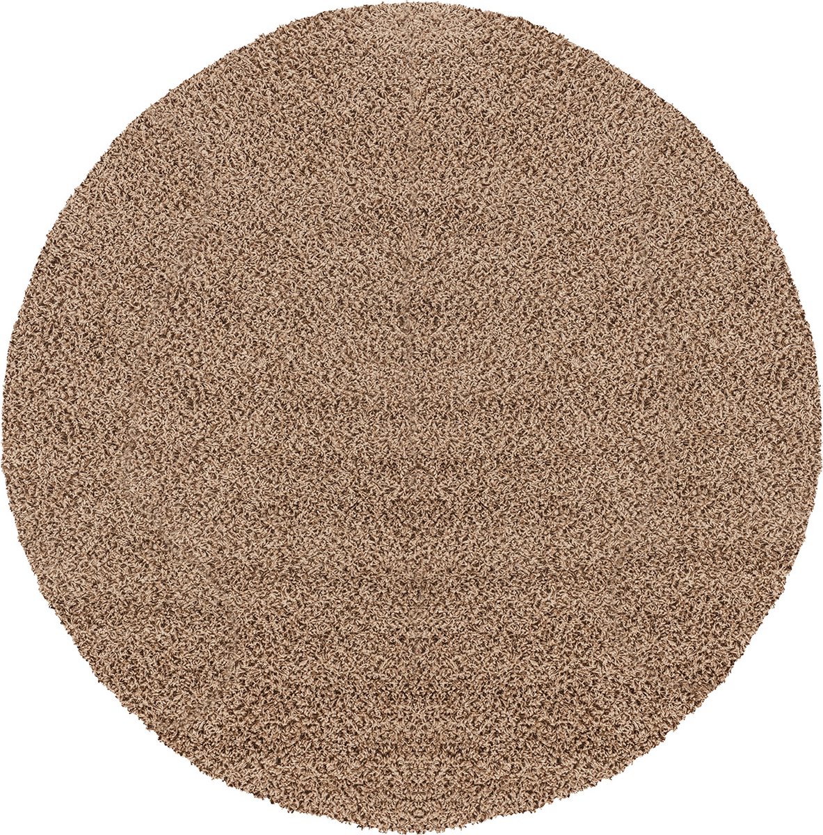 SURYA - Tapis Rond - Shaggy Uni Chic LILLY - Ø 200cm - Gris Foncé