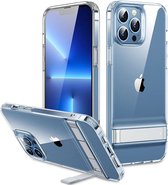ESR Air Shield Telefoonhoesje geschikt voor Apple iPhone 13 Pro Max Hoesje Flexibel TPU Backcover + Standaard - Transparant