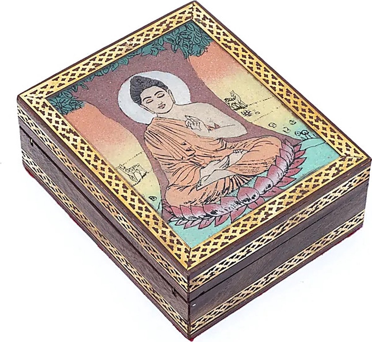 Sieradendoos – Tarot of Sieradendoos Boeddha onder Boom – 13,5 x 11 cm