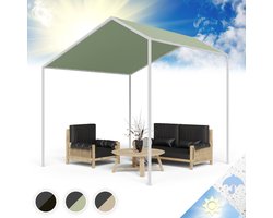 Blumfeldt Pergola, Metalen Paviljoen Met Polyester Schuin Dak, Luifel Met Frame, Vrijstaande Luifel, Zonwering Voor Tuin En Terras, Tuinhuisje Waterdicht En Stabiel, Aluminium Frame