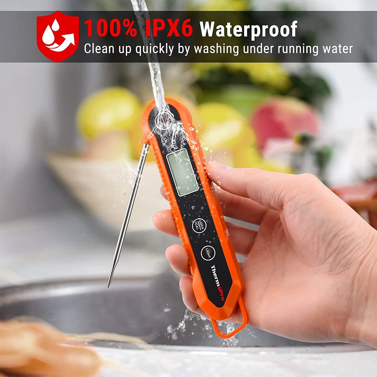vleesthermometer - Digitale vleesthermometer, keukenthermometer, grillthermometer, braadthermometer voor keuken, bakken, braden, grillen