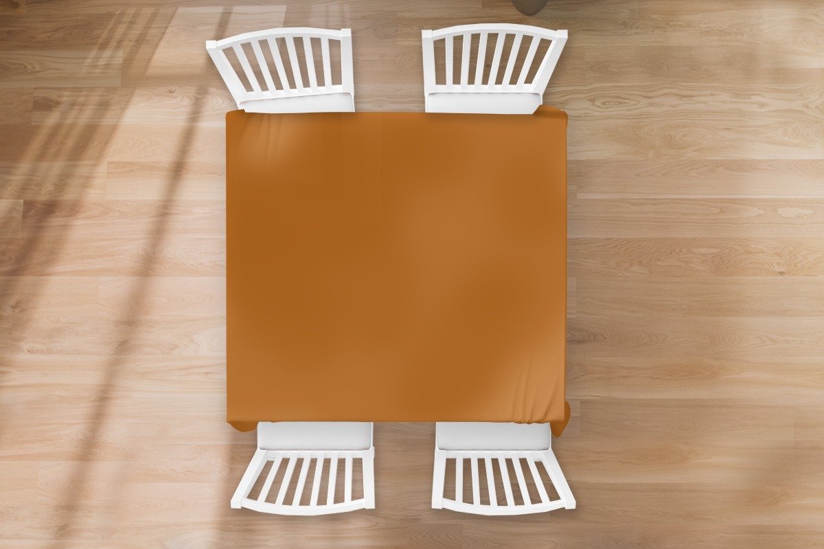 Tafelkleed - Tafellaken - 100x100 cm - Bruin - Aardetint - Effen kleur - Binnen en Buiten