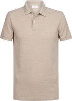 Profuomo - Polo Beige Melange - Modern-fit - Heren Poloshirt Maat XL