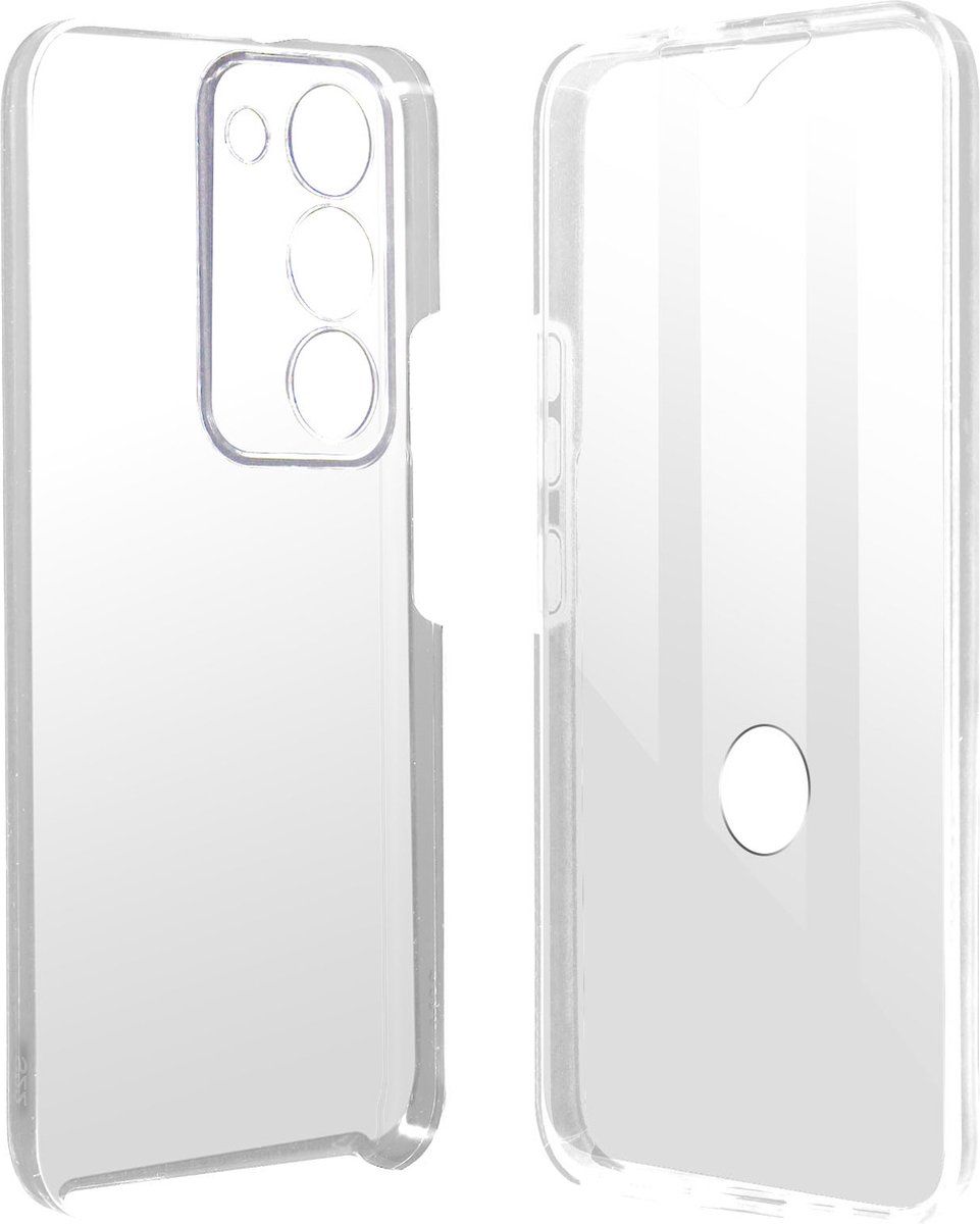 Integrale Hoes Geschikt voor Samsung S23 Hard Achter + Soepel Voor Transparant