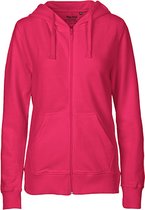 Fairtrade Ladies Zip Hoodie met capuchon Pink - XXL