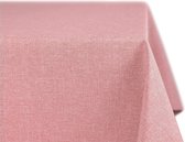 vlekbestendig en strijkvrij tafelkleed - tafelkleed met lotuseffect - tafellinnen in linnenlook - maat en kleur naar keuze, Rechthoekig 110x140 cm, Roos
