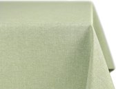 nappe antitache et sans repassage - nappe effet lotus - linge de table aspect lin - taille et couleur au choix, Rectangulaire 110x140 cm, Vert clair