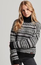 Pull Femme Superdry Roll Neck Crop Knit - Noir - Taille S