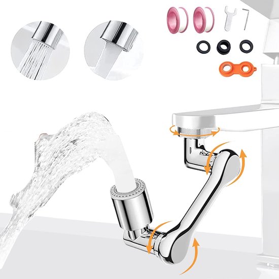 Fixation de robinet pivotant Fmlkic 1080 °, robinet d'extension  multifonctionnel