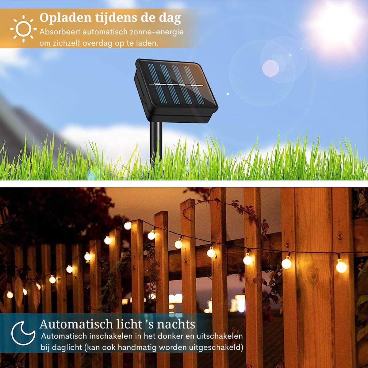 Guirlande lumineuse solaire d'extérieur 50 LED 23 m 8 modes solaires,  étanche, pour extérieur/intérieur, éclairage pour jardin, arbres, terrasse,  Noël, mariages, fêtes (blanc chaud) : : Luminaires et Éclairage