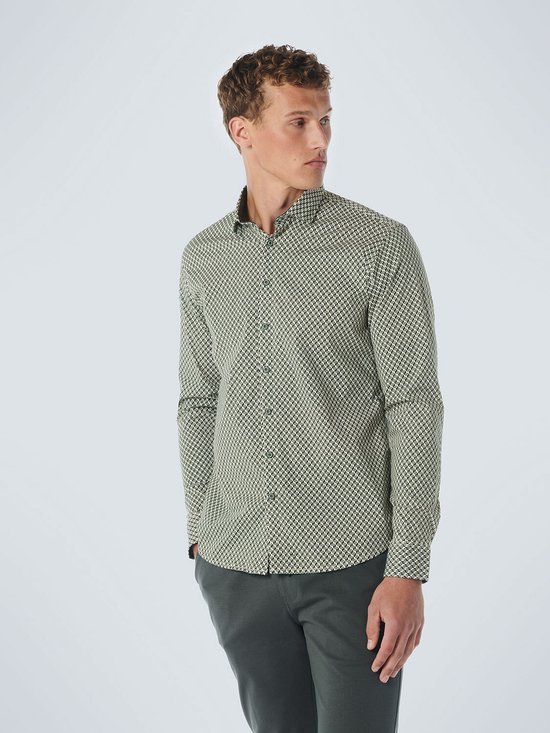 No Excess Mannen Lange Mouw Shirt Donker Groen XL