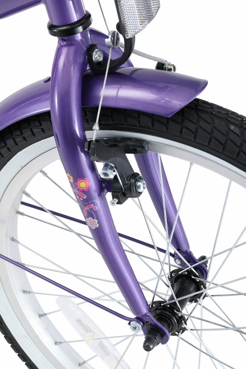 Bikestar 20 inch Classic kinderfiets, lila / wit