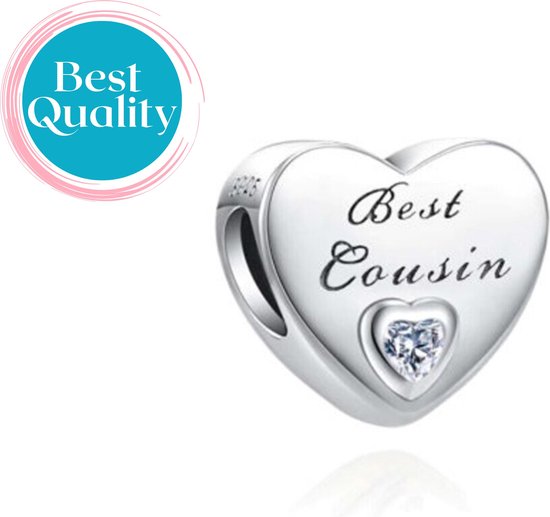 NINGAN Bedelhanger, 925 sterling zilver, hartdesign, voor sieraden en Europese armbanden, Zirkonia, Zirkonia NINGAN Bedelhanger, 925 sterling zilver, hartdesign, voor sieraden en Europese armbanden, Zirkonia, Zirkonia