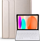 Hoesje Geschikt voor iPad 2022 Hoesje Toetsenbord Hoes - Hoes Geschikt voor iPad 10 Keyboard Case Book Cover - Goud