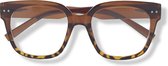 Noci Eyewear QCB341 Leesbril Asti +1.00 - Bruin met tortoise uitloop - groot montuur
