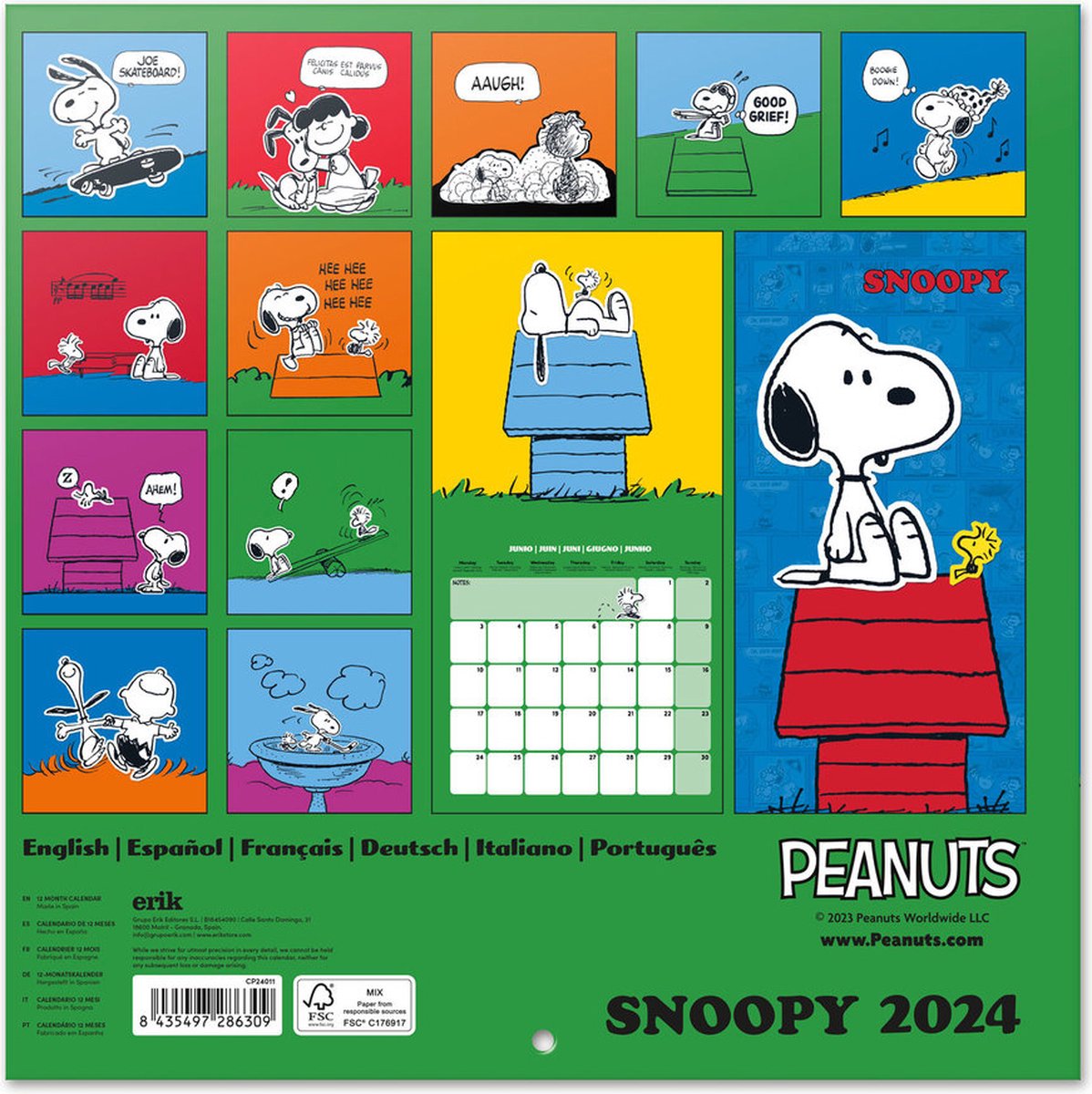 Acheter Snoopy - Peanuts Calendrier 2024 A3 ? Commander en ligne