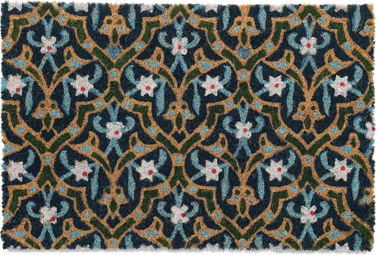 deurmat kokos - oriëntaals - 40 x 60 cm - antislip - weerbestendig - voor binnen en buiten