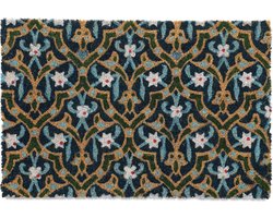 deurmat kokos - oriƫntaals - 40 x 60 cm - antislip - weerbestendig - voor binnen en buiten
