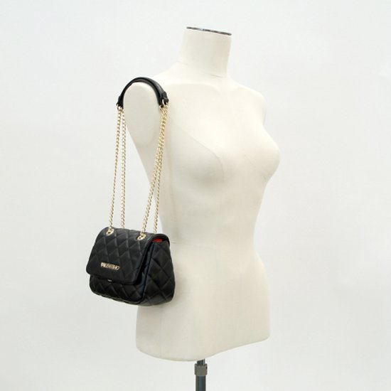 Sac Valentino Floren Flap Bag Noir - Neuf Avec étiquettes, Bandoulière Ajustable, Cuir PU