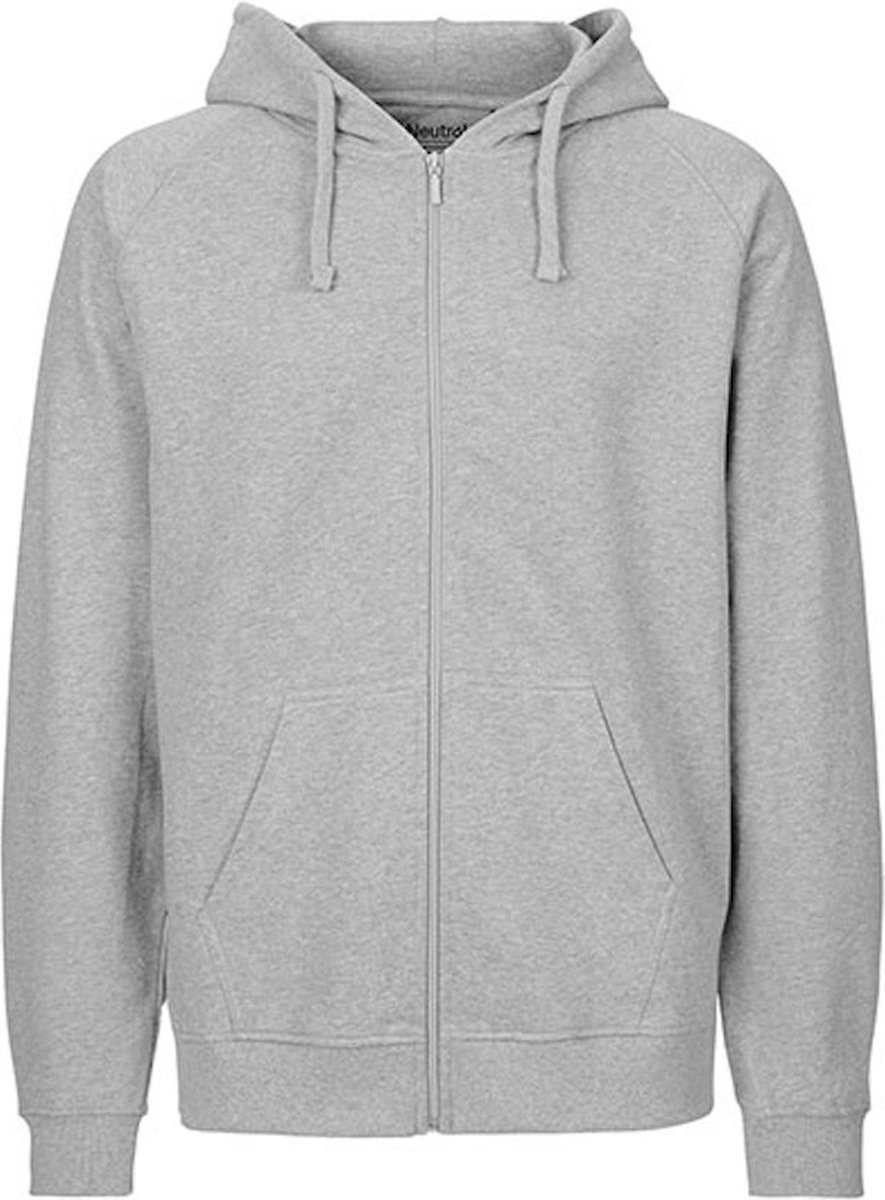 Fairtrade Men’s Zip Hoodie met capuchon Sport Grijs