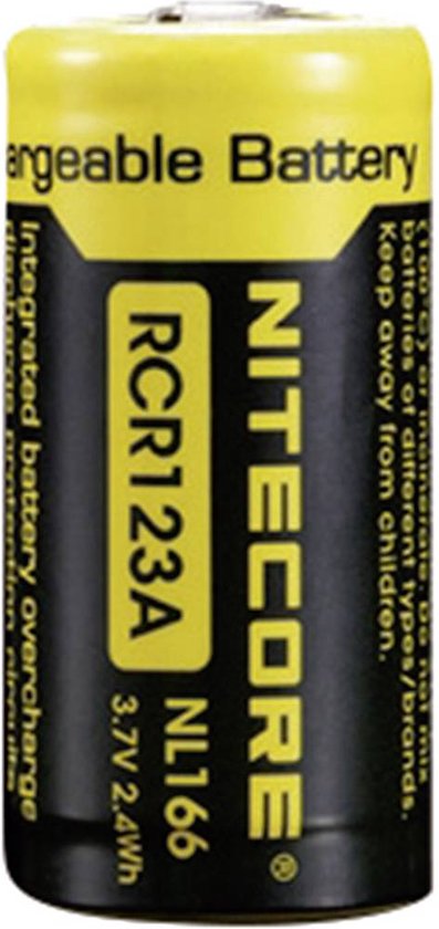 NiteCore NL166 Pile rechargeable spéciale 16340 Li-Ion 3.7 V 650 mAh