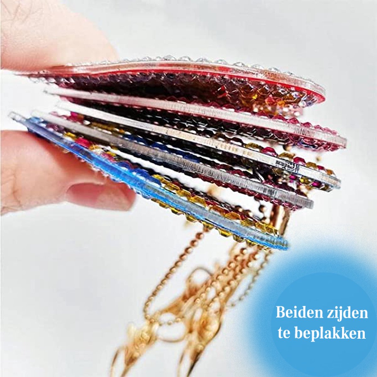 F4B Diamond Painting Sleutelhanger Honden (2) - 5 stuks - Dubbelzijdig — afbeelding 8