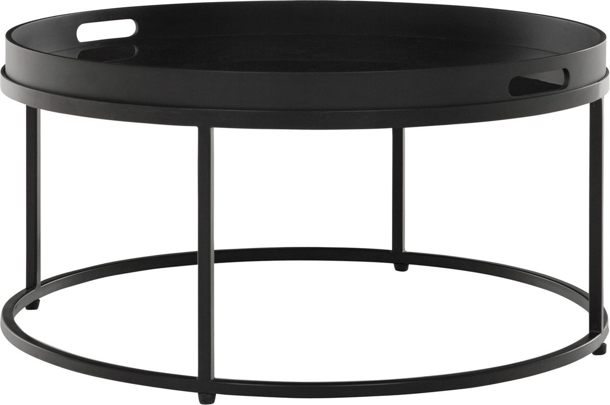 MUST Living Salontafel Golden Fiber rond jute 75x75x37 cm