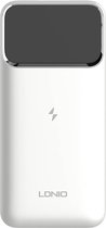 LDNIO Powerbank 10.000 mAh Geschikt voor iPhone Magsafe - Draadloze Oplader - 22.5W - Wit