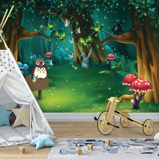 Fotobehang - Vlies Behang - Kittens in de Nacht - Katten - Kinderbehang