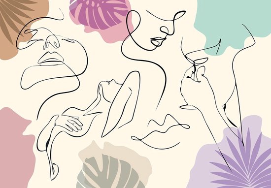 Papier peint roi - Papier peint - Papier peint photo peint - Art - Femme - 208 x 146 cm