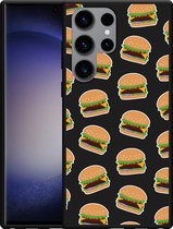 Cazy Hoesje Zwart geschikt voor Samsung Galaxy S23 Ultra Burgers