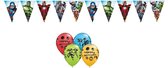 The Avengers – Feestpakket – Vlaggenlijn – Feest ballonnen Happy Birthday – Versiering - Kinderfeest.