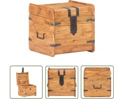 vidaXL Houten Kast - Opslagkast - Kist 40x40x40 cm massief acaciahout - Acacia Hout - Decoratieve Kast - Multifunctionele Kast