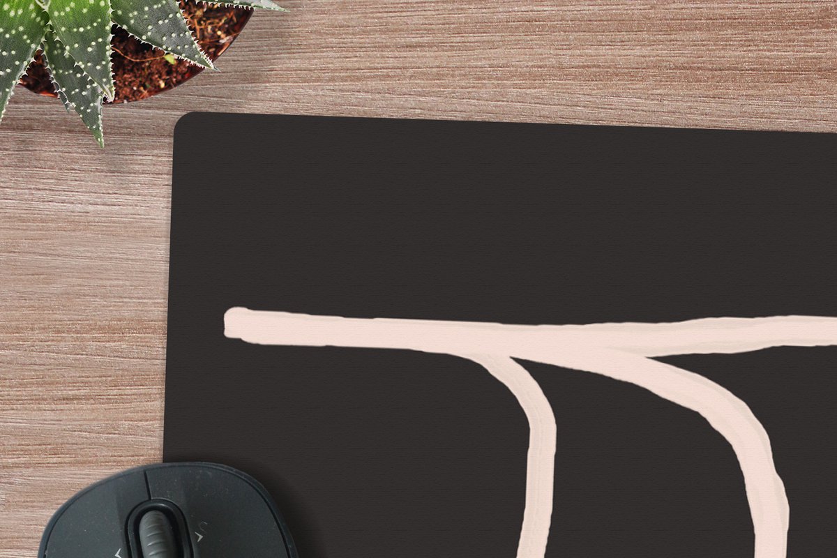 Muismat XXL 80x60 cm - Bureau onderlegger - Bureau mat Bloemen - Bohemian - Pastel - Kunst - Bureaumat - Gaming mousepad xl - Bureaulegger groot - Computer deskmat