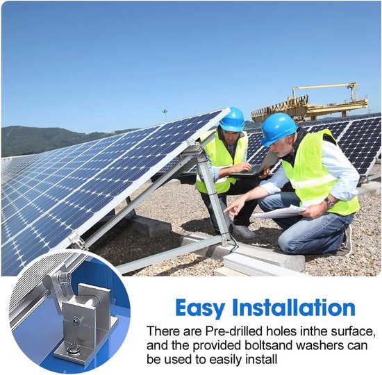 2 zonnepanelen pakket plat dak 930Wp met stekker en App