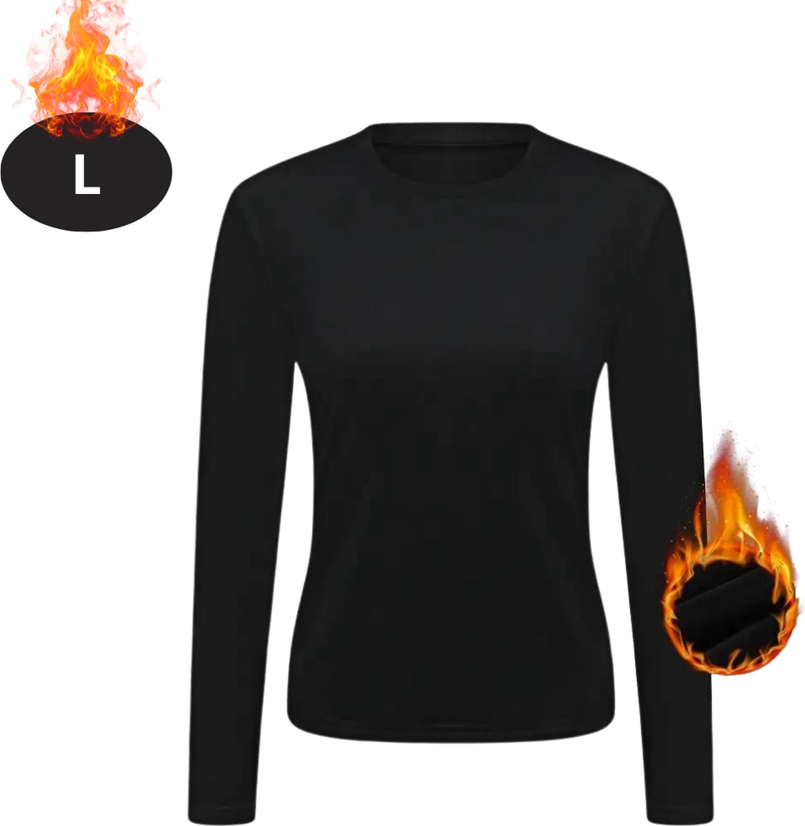 Livano Thermokleding Dames – Thermoshirt – Polyester – Winter – Lange Mouwen – Zwart – L Livano Thermokleding Dames – Thermoshirt – Polyester – Winter – Lange Mouwen – Zwart – L