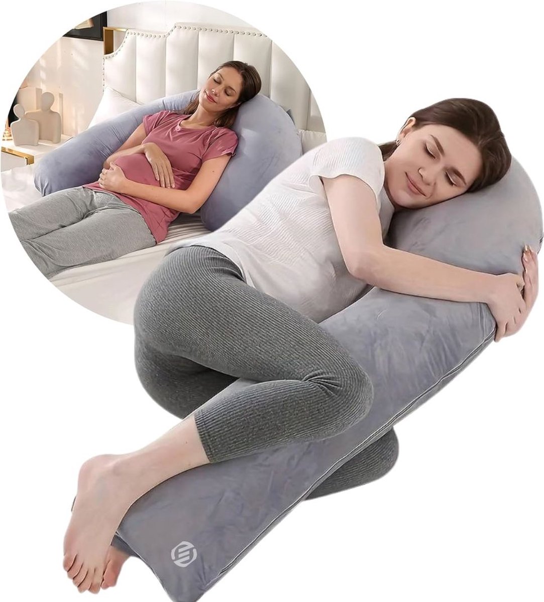 Goedkoopste Equivera Zijslaapkussen Volwassenen - Zijslaapkussen - Lichaamskussen Zijslaper - Zijslaap Kussen Volwassenen - Zwangerschapskussen - Voedingskussen - Borstvoedingskussen - Body Pillow - Voor een comfortabele nachtrust!
