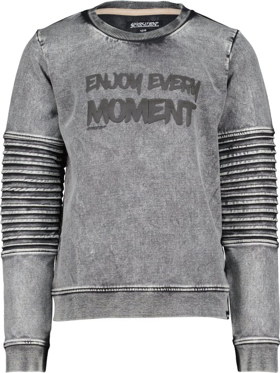 4PRESIDENT Sweater jongens - Black - Maat 116 - Jongens trui