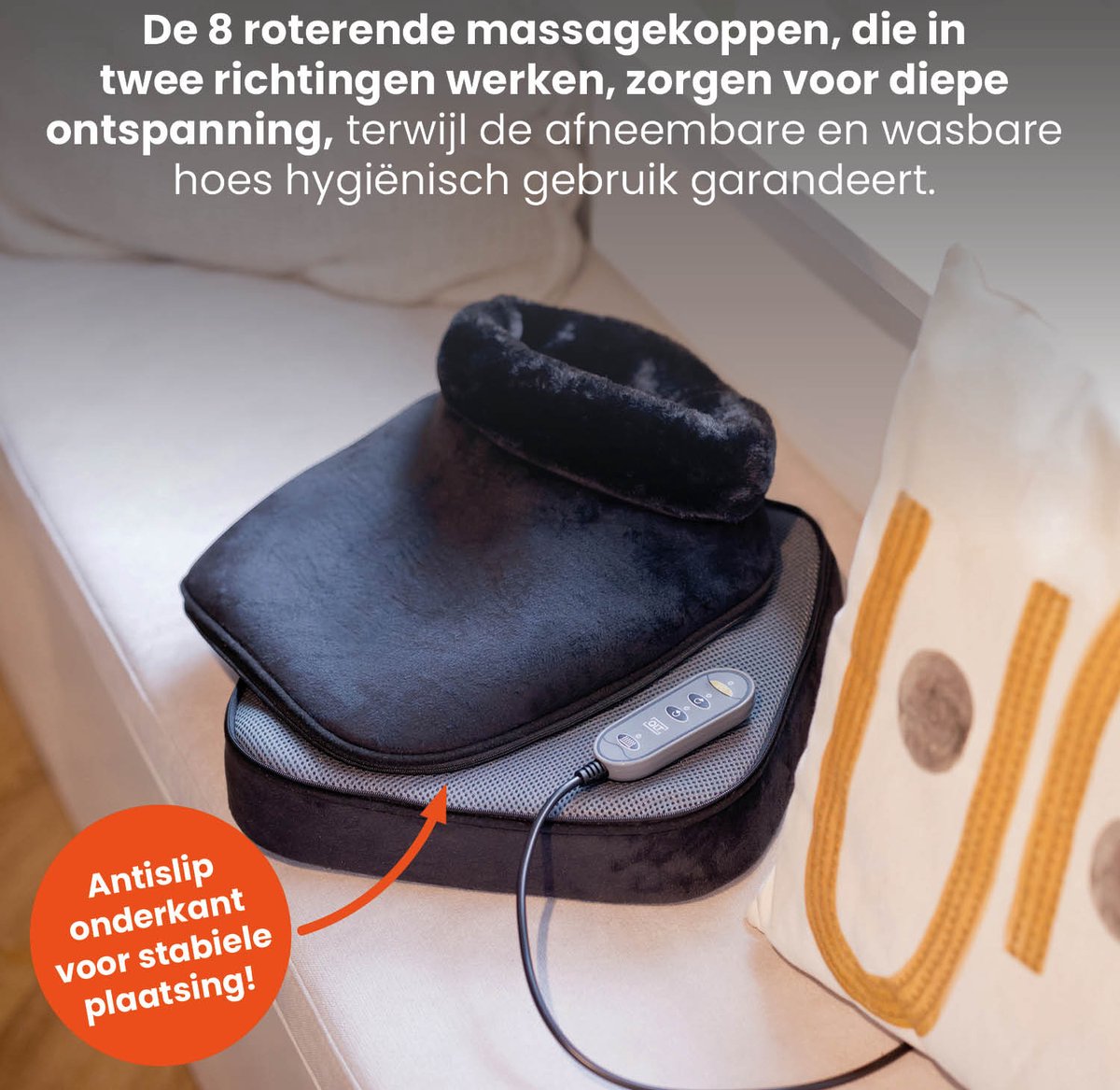 QLT Elektrisch Voetmassageapparaat met Shiatsu - 2-in-1 Massageapparaat met Warmtefunctie - Voetenzak - Voetenwarmer met Afstandsbediening - Zwart — cadeau in Verzorging - foto 3