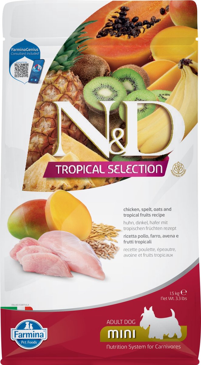 N&D N&D Dog Tropical Selection Chicken Adult Mini 1,5 kg