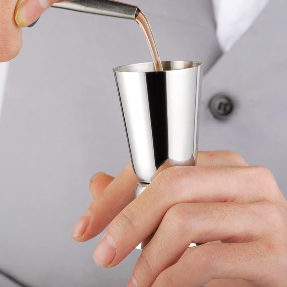 Cocktail Maatbeker met Geïntegreerde Weegschaal - Dubbele Spirit Measure Cup voor