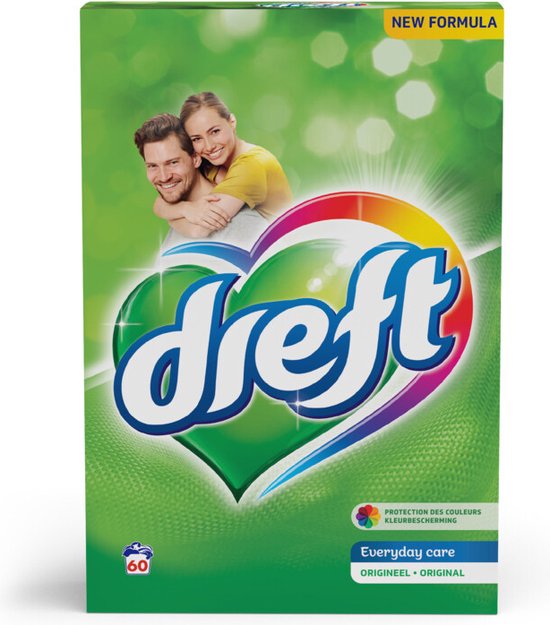 Dreft Lessive en poudre Everyday Care 60 lessives/3,9 kg