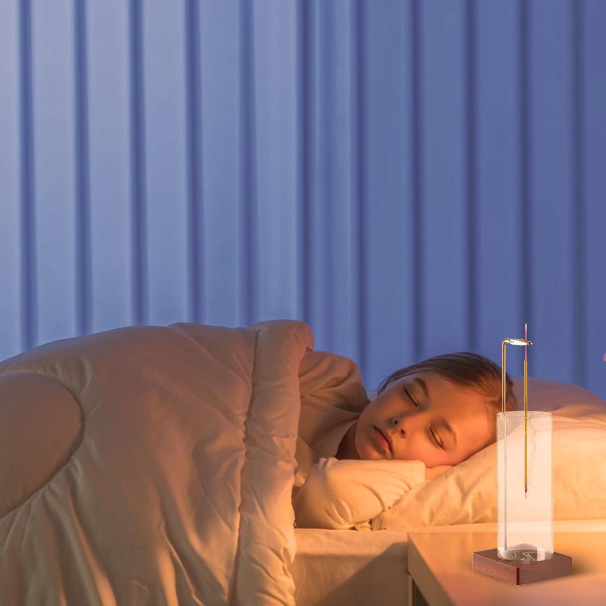 Wierookhouder voor stokken, anti-as vliegende wierookbrander, wierookstokhouder met verwijderbare glazen asvanger, houten basis wierookstokbrander houder voor meditatie, yoga, ontspanning